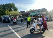 Pengaturan pagi, Sat Lantas Polres Parepare Berikan Perlindungan dan Rasa Aman Bagi Pengendara
