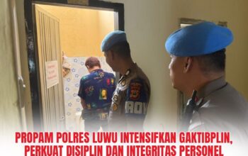 Propam Polres Luwu Intensifkan GAKTIBPLIN, Perkuat Disiplin dan Integritas Personel