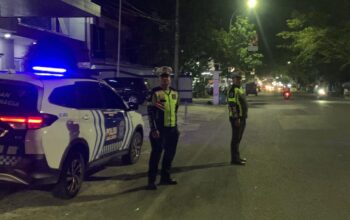 Sat Lantas Polres Sinjai Intens Patroli Malam dalam Kota, Jaga Kamseltibcarlantas.