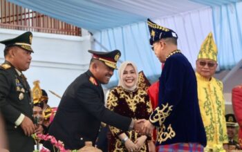 Kapolda Sultra Hadiri Upacara Peringatan HUT Sultra ke-62 di Lapangan Tugu Ex MTQ