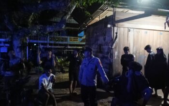 Polsek Maiwa laksanakan Patroli Blue Light Cegah Aksi Kriminalitas