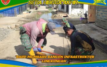 Sinergi Tanpa Batas, TNI dan Warga Kendari Bahu-Membahu Bangun Infrastruktur Lingkungan