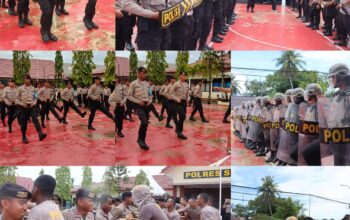 Siswa Latja di Polres Sinjai Gelar Latihan Dasar PHH Brimob, Asah Kesiapsiagaan.