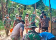 Dandim 1413/Buton Turun Tangan Langsung dalam Pengecoran Jembatan Gantung Garuda