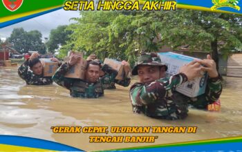 Kodim 1417/Kendari Ulurkan Tangan di Tengah Banjir