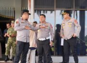 Dirlantas Polda Sultra Dampingi Wakapolda Sambut Kunjungan Menteri Pertanian, Tinjau Persawahan dan Lokasi Banjir di Konawe Selatan