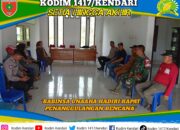 Perkuat Mitigasi, Babinsa Unaaha Hadiri Rapat Penanggulangan Bencana
