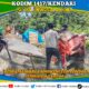 Gotong Royong Kodim 1417/Kendari dan Warga Amokuni Cor Pondasi Jembatan Garuda