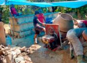 Tahapan Pembangunan Terus Bergerak, Personel Kodim 1413/Buton Lanjutkan Penguatan Pondasi Jembatan Garuda
