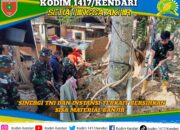 Sinergi TNI dan Instansi Terkait Bersihkan Sisa Material Banjir di Sungai Wanggu