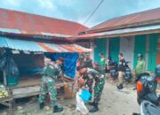 Koramil 1413-11/Wangi-Wangi Bersama Warga Kompak Bersihkan Pasar Pongo Demi Lingkungan Sehat