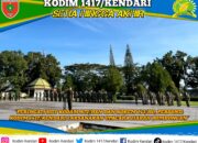 Peringati HUT Kodam XIV/Hsn dan Korem 143/Ho, Personil Kodim 1417/Kendari Laksanakan Upacara Ziarah Rombongan