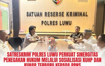 Satreskrim Polres Luwu Perkuat Sinergitas Penegakan Hukum Melalui Sosialisasi KUHP dan KUHAP Terbaru kepada PPNS