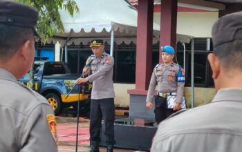 Pimpin Apel Pagi, Kabag Log Polres Sinjai Tekankan Disiplin dan Kesiapan Personel.