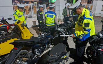 Ditlantas Polda Sultra Tindak 22 Kendaraan Berknalpot Brong dalam Operasi Cipta Kondisi di Jalan Abunawas