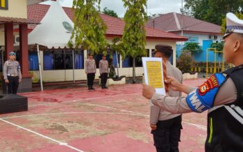 Polres Sinjai Perkuat Profesionalisme Anggota Lewat Pembacaan Tribrata dan Panca Prasetya Korpri.