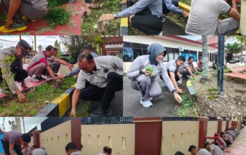 Polres Sinjai Tanamkan Budaya Peduli Lingkungan Melalui Kerja Bakti Rutin.