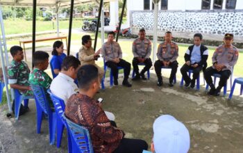 Kapolres Palopo Silaturahmi Dengan Forkopimcam Wara Barat, Tegaskan Isu Teror Gereja di Lebang Tidak Benar