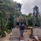Kodim 1413/Buton Lanjutkan Perakitan Tiang Pilon Jembatan Gantung Garuda di Lawele