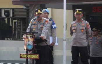 Kapolres Enrekang Pimpin Apel Jam Pimpinan, Tekankan Marwah Institusi, Integritas dan Soliditas Personel Menjelang HUT Bhayangkara