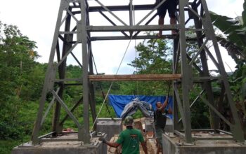 Pekerjaan Sling Atas Jadi Fokus Lanjutan, Progres Jembatan Gantung Garuda Terus Meningkat