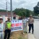 Satlantas Polres Palopo Dan Jasa Raharja Pasang Baliho Keselamatan Di Titik Rawan Kecelakaan