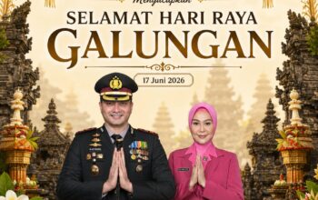 Kapolres Gowa Beserta Staf dan Bhayangkari Ucapkan Selamat Hari Raya Galungan 2026