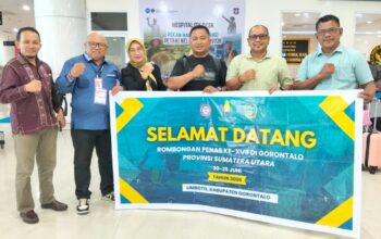Gelombang Ke -2 Kontingen KTNA Sumut Padati Bandara Internasional Djalaluddin Gorontalo 