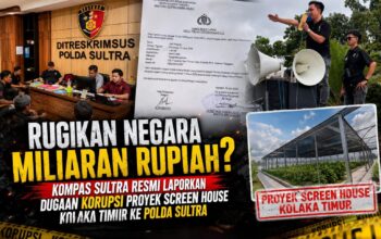 Dugaan Korupsi Proyek Screen House Kolaka Timur Dilaporkan ke Polda Sultra, KOMPAS Sultra Minta Semua Pihak Diperiksa
