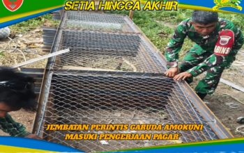 Pembangunan Tahap III Jembatan Perintis Garuda Amokuni Masuki Pengerjaan Pagar
