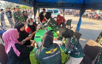 Kodim 1412/Kolaka Gelar Bakti Kesehatan, Ratusan Warga Antusias Cek Tensi dan Gula Darah Gratis