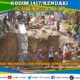 Wujud Sinergitas, Kodim 1417/Kendari Bersama Warga Moramo Bahu-Membahu Cor Pondasi Jembatan Tahap V