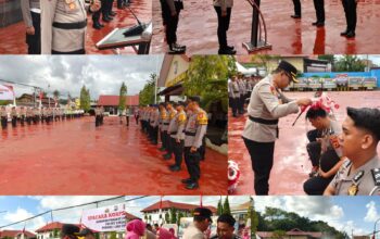 Kapolres Sinjai Pimpin Upacara Korps Raport Kenaikan Pangkat 31 Personel.