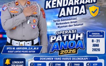 Sat lantas Polres Buton Akan Melaksanakan Operasi Patuh Anoa 2026 Selama 14 Hari
