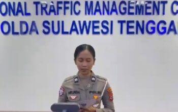 Ditlantas Polda Sultra Sampaikan Informasi Lalu Lintas Terkini Melalui Live Report Bersama RRI Kendari