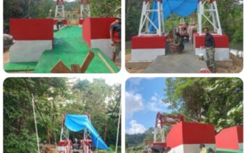 Kodim 1413/Buton Lanjutkan Pembangunan Jembatan Gantung Garuda, Progres Kian Terlihat