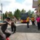 Polres Buton Vs Koramil 1413-02 Buton Tarik Mobil Water Cannon Sambut Hari Bhayangkara ke-80