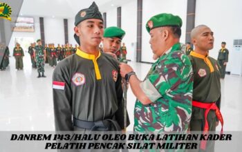 Danrem 143/Halu Oleo Buka Latihan Kader Pelatih Pencak Silat Militer