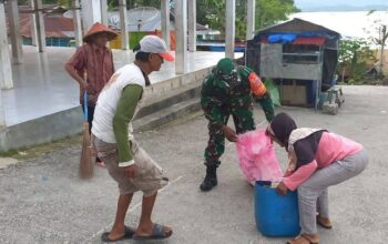 Sentuhan Kepedulian Babinsa Koramil 1413-08/Gu Hadirkan Lingkungan Pasar yang Bersih dan Nyaman