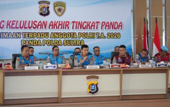 Polda Sulawesi Tenggara Gelar Sidang Terbuka Penentuan Kelulusan Akhir Bintara dan Tamtama Polri TA 2026