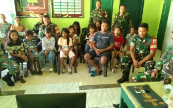 Nobar Sepak Bola Gembira Warnai Kebersamaan Personel Koramil Jajaran Kodim 1413/Buton di Wakatobi