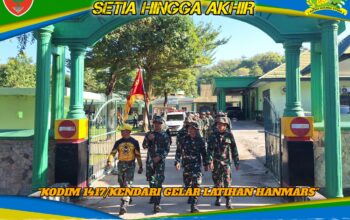 Tingkatkan Fisik dan Disiplin Prajurit, Kodim 1417/Kendari Gelar Latihan Hanmars