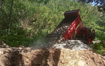 Jembatan Beton Kaweli Mulai Dibangun, Kodim 1413/Buton Awali Penimbunan Material Tahap V