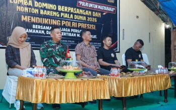 Meriahkan Hari Bhayangkara ke-80, Polsek Ranomeeto Polresta Kendari Gelar Lomba Domino dan Nobar Piala Dunia