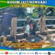 Jamin Keamanan Warga, Babinsa Koramil Unaaha Gotong Royong Bangun Pagar Jembatan Aramco