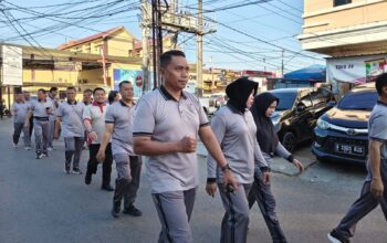 Awali Hari dengan Semangat dan Kekompakan, Polresta Gowa Gelar Olahraga Pagi Bersama