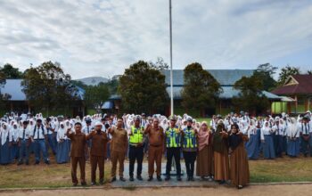 Budayakan Tertib Berlalu Lintas, Satlantas Polres Konut Gelar Program Police Goes To School Berikan Edukasi Siswa SMAN 1 Asera