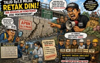 Talud Rp1,8 Miliar Retak Dini, GMBI Desak BPJN Uji Material: Ada Kegagalan Konstruksi atau Penyimpangan?