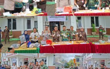 Kapolres Sinjai Hadiri Pemusnahan Barang Bukti Perkara Pidana Umum di Kejaksaan Negeri Sinjai.