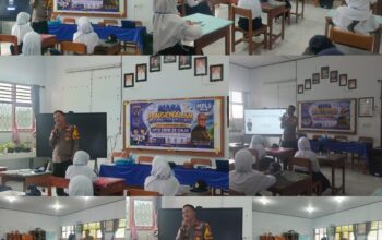 Kapolsek Sinjai Tengah Edukasi Pelajar SMPN 28 Sinjai tentang Bahaya Bullying, Narkoba, dan Pelanggaran Hukum.
